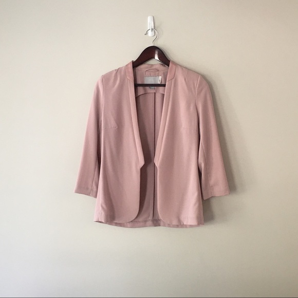H&M Dusty Rose Pink Unstructured Casual Blazer - Picture 3 of 6